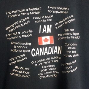I am Canadian T-Shirt Medium Cotton Gildan 38" Canada